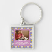 園児向けのかわいい花学位授与 キーホルダー (正面)