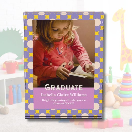 園児向けのかわいい花学位授与 フォトブロック