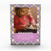 園児向けのかわいい花学位授与 フォトブロック (正面)