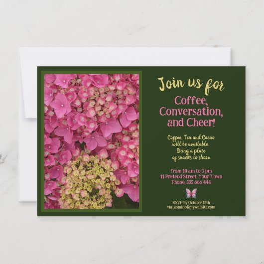 園内のスマイル祝とコーヒーモーニングを飲む 招待状 (裏面)