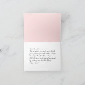 園内の愛らしい猫の水彩画と苗字 ノートカード (内部)