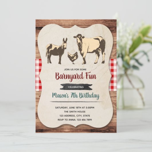 園内の誕生日パーティーの招待状 招待状 (スタンド正面)