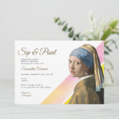 園区とアー絵を描トアーティストのイベントブライダルシャワー 招待状 (スタンド正面)