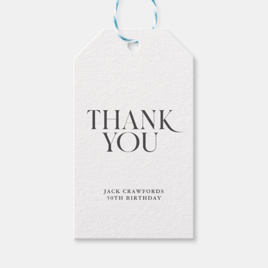 園区のエレガモダンントなバースデーパ感謝していーティ ギフトタグ (正面)