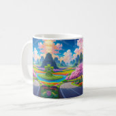 "園区の春 – 風光明媚な花 コーヒーマグカップ (正面左)