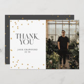 園区ホーライモダンエレガントな誕生日パーティー サンキューカード (正面/裏面)