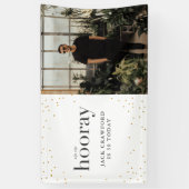 園区ホーライモダンエレガントな誕生日パーティー 横断幕 (縦)