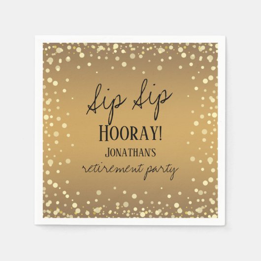 園園園遊星退職祝い スタンダードカクテルナプキン (正面)