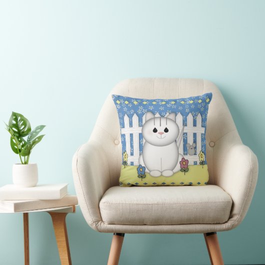 園猫枕 クッション (椅子)