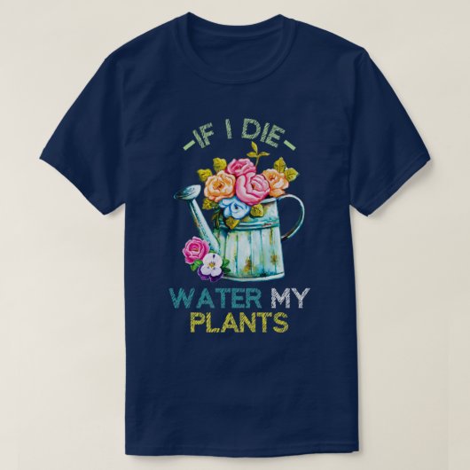 園芸おもしろいギフト用散水缶園芸 Tシャツ (デザイン正面)