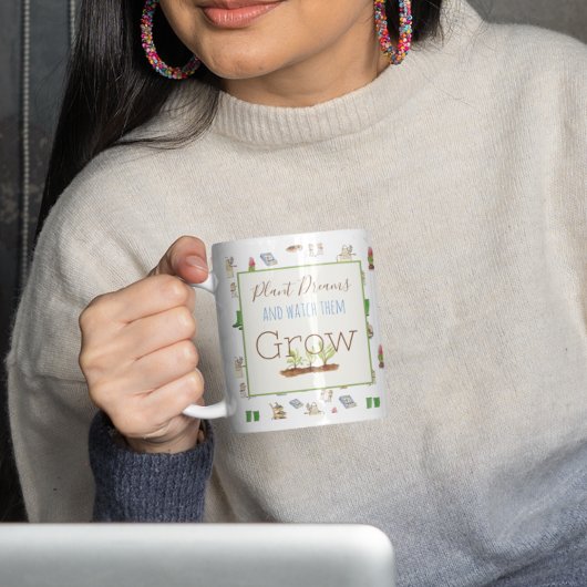 園芸お洒落用水の色パーソナライズされた コーヒーマグカップ