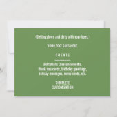 園芸くわの冗談 招待状 (裏面)