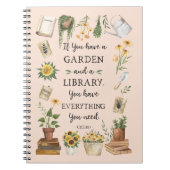 園芸と図書館引用文ひまわりハーブ ノートブック (正面)