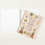 園芸と図書館引用文ひまわりハーブ プランナー手帳 (ディスプレー)