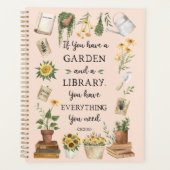 園芸と図書館引用文ひまわりハーブ プランナー手帳 (正面)