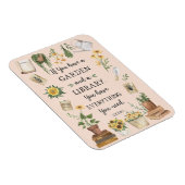 園芸と図書館引用文ひまわりハーブ マグネット (右側)