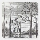 園芸と植物の病気 スクエアシール (正面)