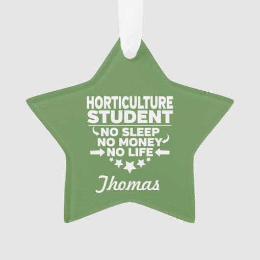 園芸の大学生No life or money オーナメント (正面)