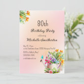 園芸の花80th誕生日パーティー 招待状 (スタンド正面)