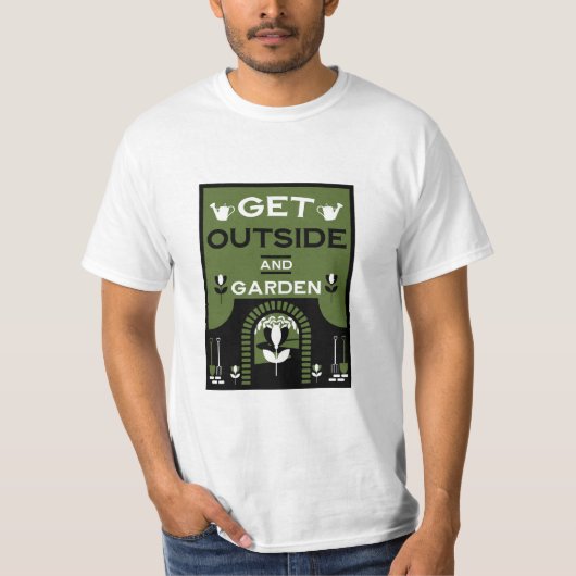 園芸の贈り物を外に出す Tシャツ (正面)