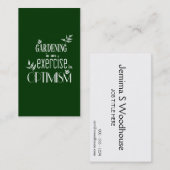 園芸は楽天主義のエクササイズです 名刺 (正面/裏面)