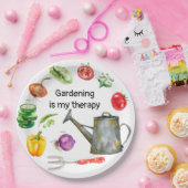 園芸は私のセラピー野菜水やりポット   ペーパープレート (パーティー)