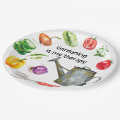 園芸は私のセラピー野菜水やりポット   ペーパープレート (アングル)