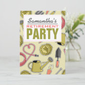 園芸をテーマにした退職パーティー 招待状 (スタンド正面)