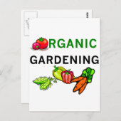 園芸オーガニック用Tシャツと贈り物 ポストカード (正面/裏面)