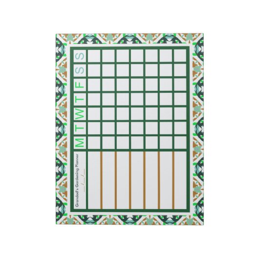 園芸ガーデンプラント割当プランナー計画 ノートパッド (回転)