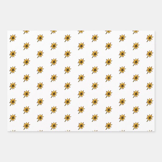 園芸ガールひまわりハッピーバースデー ラッピングペーパーシート (正面2)