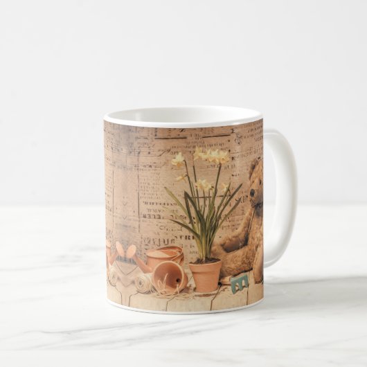 園芸テディー・ベアの誕生日か他のギフトのマグ コーヒーマグカップ (正面右)