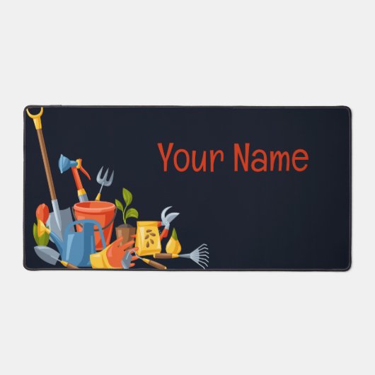 園芸パーソナライズされたモダン土植栽 デスクマット (正面)