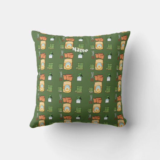 園芸ビジネスのカスタマイズ可能なおもしろい庭師 クッション (裏面)