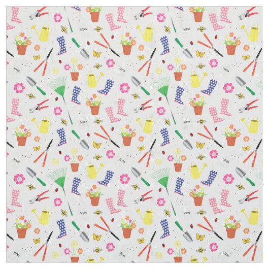 園芸品パターン ファブリック (見本)