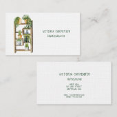 園芸家の緑色植物 名刺 (正面/裏面)