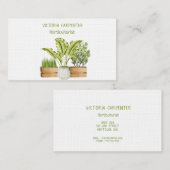 園芸家の緑色植物 名刺 (正面/裏面)