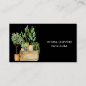 園芸家の緑色植物 名刺 (正面)