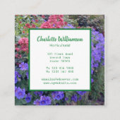 園芸家フローラ スクエア名刺 (裏面)