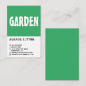 園芸家モダンはっきりした、園芸家 名刺 (正面/裏面)