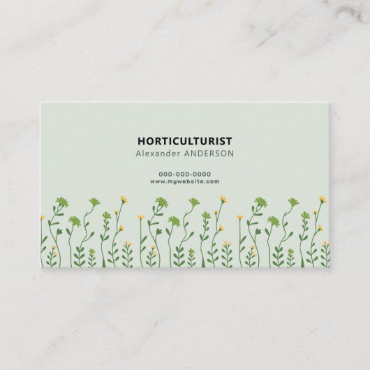 園芸家 名刺 (正面)
