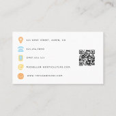 園芸家QRコードビジネスカード 名刺 (裏面)