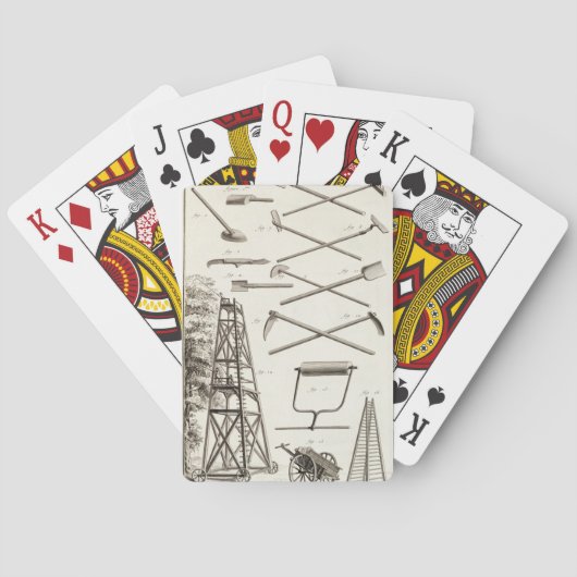 園芸工具そして移動式切り取るプラットホーム、のために トランプ (裏面)