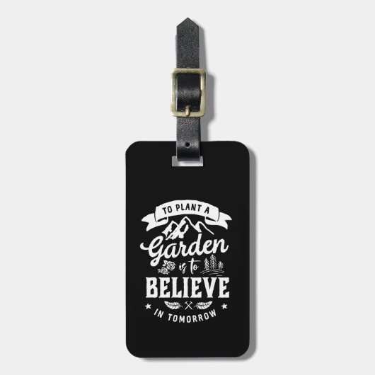 園芸感動的庭師が庭を植える ラゲッジタグ (正面縦)