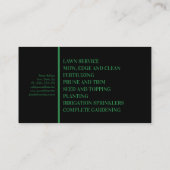 園芸景観デザイン植え芝気に生 名刺 (裏面)