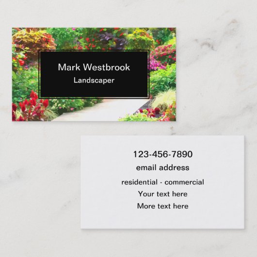 園芸最高の造園 名刺 (正面/裏面)