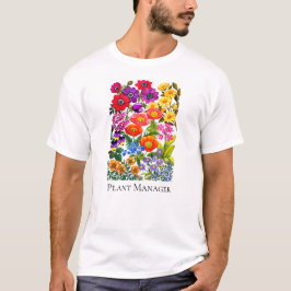 園芸植物の花の庭のTシャツ Tシャツ