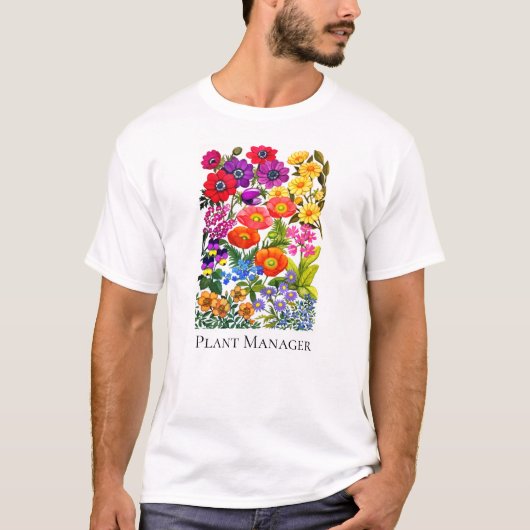 園芸植物の花の庭のTシャツ Tシャツ (正面)