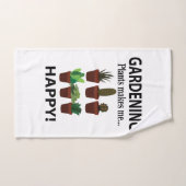 園芸植物は私に幸せなガーデニングを作る ハンドタオル (ハンドタオル)