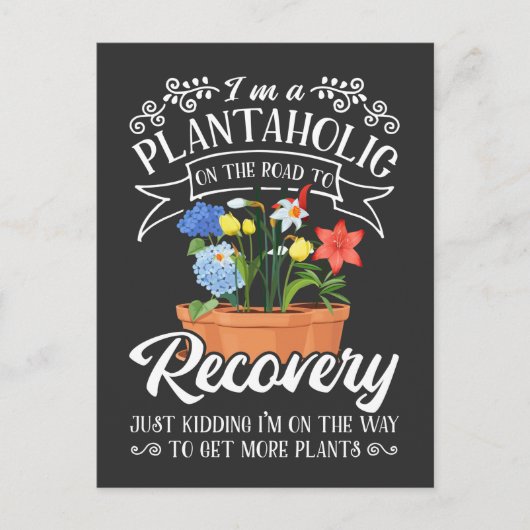 園芸熱狂する母の植物愛人家主の妻 ポストカード (正面)